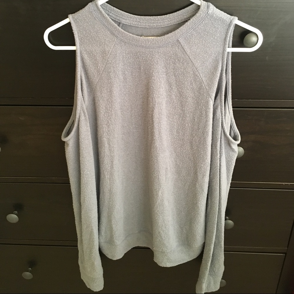 Cold shoulder sweater